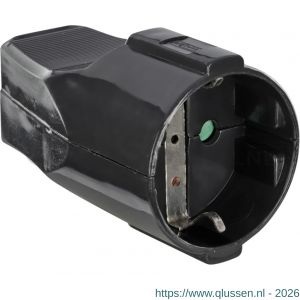 Q-Link contrastekker randaarde 10/16A zwart 00.110.35