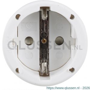 Q-Link contrastekker PVC met randaarde 10/16 A wit 00.110.36