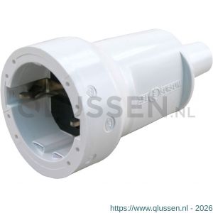 Q-Link contrastekker PVC met randaarde 10/16 A wit 00.110.36