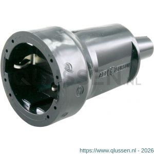 Q-Link contrastekker PVC met randaarde 10/16 A zwart 00.110.37