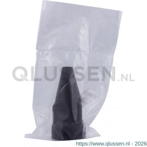 Q-Link contrastekker randaarde volrubber 10/16 A zwart 00.110.39