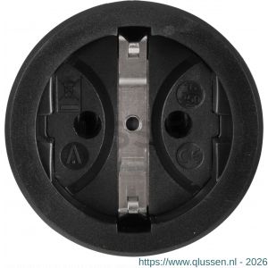 Q-Link contrastekker randaarde volrubber 10/16 A zwart 00.110.39
