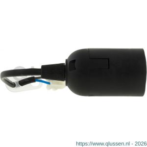 Q-Link verhuisfitting E27 met kabel en kroonsteen zwart set 2 stuks 00.320.00