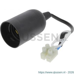 Q-Link verhuisfitting E27 met kabel en kroonsteen zwart set 2 stuks 00.320.00