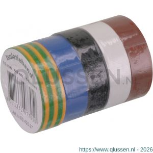 Q-Link isolatieband 5-delig 15 mm 4.5 m assorti kleuren. 00.425.97