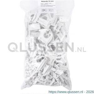 Q-Link buisclip Euro 19 mm wit set 50 stuks 00.529.84