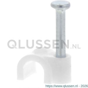 Q-Link kabelclip rond 5 mm wit set 300 stuks 00.530.36