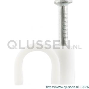 Q-Link kabelclip rond 6 mm wit set 200 stuks 00.530.37