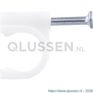 Q-Link kabelclip rond 10 mm wit set 120 stuks 00.530.40