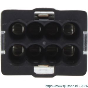 Q-Link lasklem 8-polig 8-gaats 8x1.0 2.5 mm2 transparant-grijs set 25 stuks 00.530.80