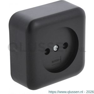Q-Link contactdoos opbouw 1-voudig met kind-aanraakbeveiliging zwart 00.945.40