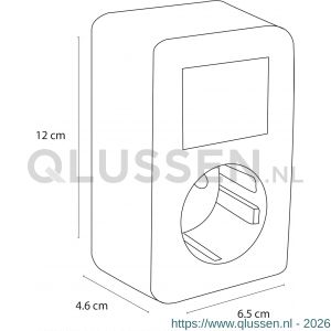 Q-Link contactdoos opbouw combinatie wissel zwart 00.945.68
