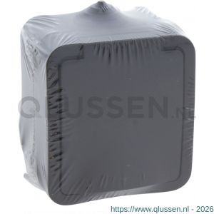 Q-Link contactdoos opbouw 1-voudig met randaarde spatwaterdicht IP54 zwart 00.946.42