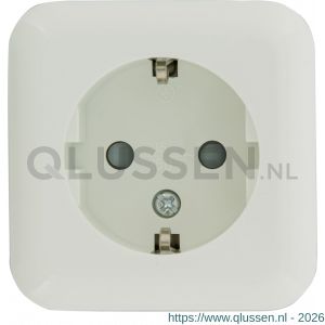 Q-Link contactdoos opbouw 1-voudig met kind-aanraakbeveiliging randaarde polarwit 00.947.03