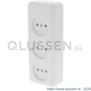 Q-Link contactdoos opbouw 3-voudig polarwit 00.947.23