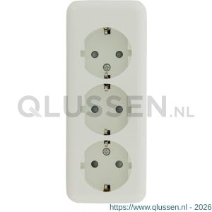 Q-Link contactdoos opbouw 3-voudig randaarde polarwit 00.947.24
