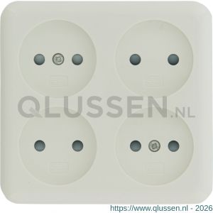 Q-Link contactdoos opbouw 4-voudig polarwit 00.947.25