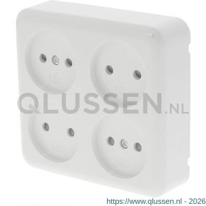 Q-Link contactdoos opbouw 4-voudig polarwit 00.947.25