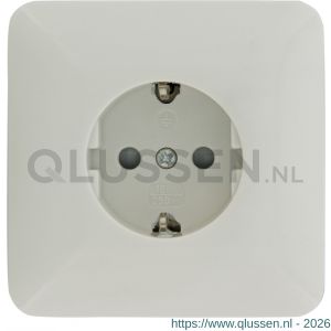 Q-Link contactdoos inbouw 1-voudig met kind-aanraakbeveiliging randaarde polarwit 01.079.43