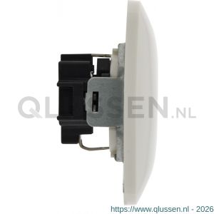 Q-Link contactdoos inbouw 1-voudig met kind-aanraakbeveiliging randaarde polarwit 01.079.43