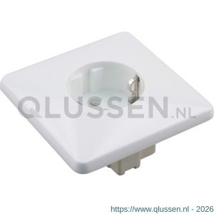 Q-Link contactdoos inbouw 1-voudig met kind-aanraakbeveiliging randaarde polarwit 01.079.43
