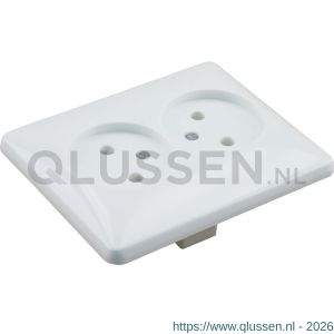 Q-Link contactdoos inbouw 2-voudig met kind-aanraakbeveiliging polarwit 01.079.49