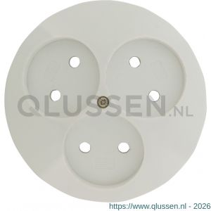 Q-Link contactdoos inbouw 3-voudig met kind-aanraakbeveiliging polarwit 01.079.54