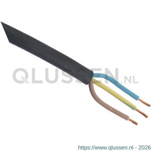 Q-Link rubber kabel glad 3x1.0 mm2 100 m zwart 01.266.24