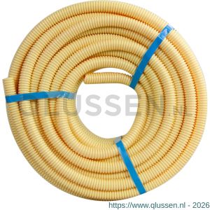 Pipelife installatiebuis diameter 5/8 flexibel Flexivolt low frictIon 20 m geel 01.474.52