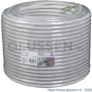 Q-Link installatiebuis Flexiplus slagvast diameter 5/8 inch 100 m grijs voorbedraad 01.474.56