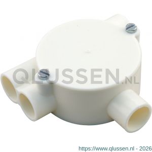 Attema lasdoos Top-T-trekdoos 2x links diameter 5/8 inch crème 01.475.89