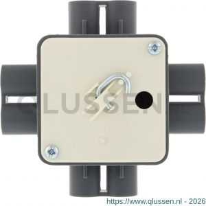 Attema centraaldoos met deksel ongelijk diameter 5/8 inch grijs 01.476.30