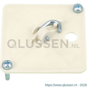 Q-Link centraaldoosdeksel met haak vierkant crème 01.477.35