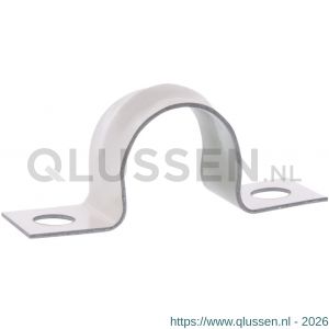Q-Link zadel metaal voor installatiebuis 5/8 inch 16 mm met schroeven wit set 20 stuks 03.003.68