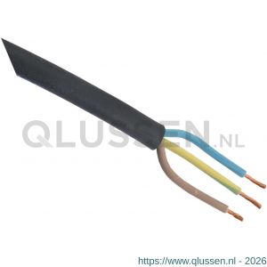 Q-Link rubber kabel glad 3x1.0 mm2 20 m zwart 03.006.96
