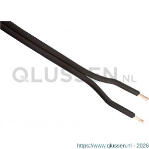 Q-Link tweelingsnoer zwakstroom tot 42 volt 2x0,75 mm2 5 m zwart 03.030.56