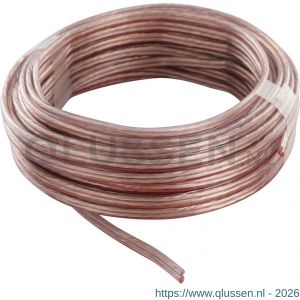 Q-Link tweelingsnoer zwakstroom tot 42 volt 2x0,75 mm2 10 m transparant 03.030.67