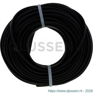 Q-Link huishoudsnoer plat belastbaar tot 1200 W 2x0.75 mm2 20 m zwart 03.030.75