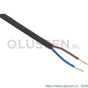 Q-Link huishoudsnoer VMVS belastbaar tot 1200 W 2x0.75 mm2 5 m zwart 03.030.76
