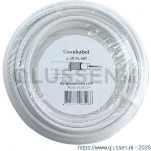 Q-Link coax kabel 3C2V 75 ohm 20 m. diameter 5 mm2 wit 03.030.99