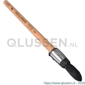 Copenhagen Pro Classic patentpuntkwast 5* maat 8 zwart Chinees varkenshaar FSC houten steel 23.102.08