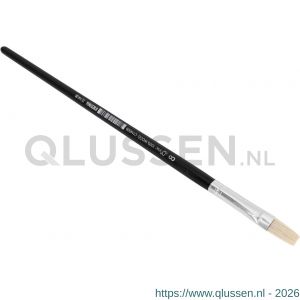 Copenhagen Pro universeel penseel maat 08 wit Chinees varkenshaar FSC zwart gelakte houten steel 23.144.08