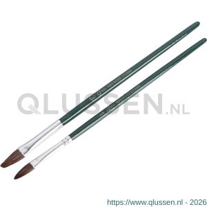 Copenhagen Pro autolakpenselen set maat 1-3 pony haar FSC groen gelakte houten steel 2 delig 23.149.60