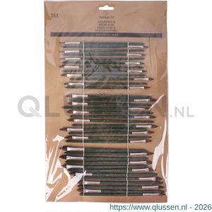 Copenhagen Pro autolakpenselen set maat 1-2-3 Pony haar FSC groen gelakte houten steel 36 delig 23.149.61