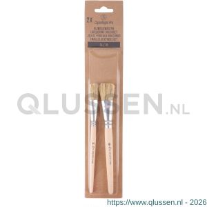 Copenhagen Pro rijwielpenselen set maat 14-18 wit Chinees varkenshaar FSC ongelakte houten steel 2 delig 23.149.70
