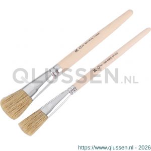 Copenhagen Pro rijwielpenselen set maat 14-18 wit Chinees varkenshaar FSC ongelakte houten steel 2 delig 23.149.70