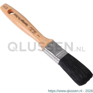 Copenhagen Pro Classic platte kwast 5* maat 1 zwart Chinees varkenshaar FSC houten steel 23.202.10