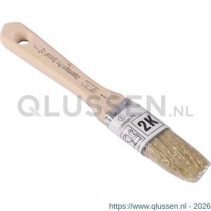Copenhagen Pro 2 componenten platte kwast 5* maat 1 wit Chinees varkenshaar FSC houten steel 23.206.10