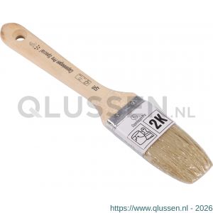 Copenhagen Pro 2 componenten platte kwast 5* maat 1.5 wit Chinees varkenshaar FSC houten steel 23.206.15