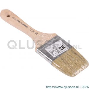 Copenhagen Pro 2 componenten platte kwast 5* maat 2.5 wit Chinees varkenshaar FSC houten steel 23.206.25